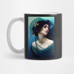 The Nereid - Vintage, Mucha, Gilded Age Mug